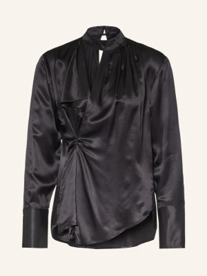 Allsaints Bluzka Koszulowa Zellie Z Jedwabiem schwarz CZARNY