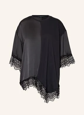 Allsaints Bluzka Lenny Z Mieszanki Materiałów schwarz