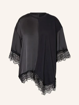 Allsaints Bluzka Lenny Z Mieszanki Materiałów schwarz