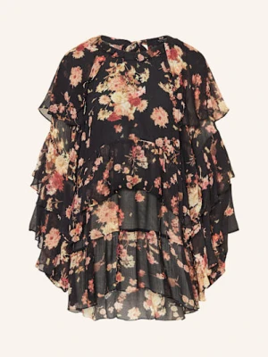 Allsaints Bluzka Lissie Z Wolantami schwarz