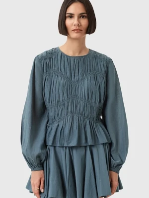 AllSaints bluzka MELANI damska kolor niebieski gładka W020PD