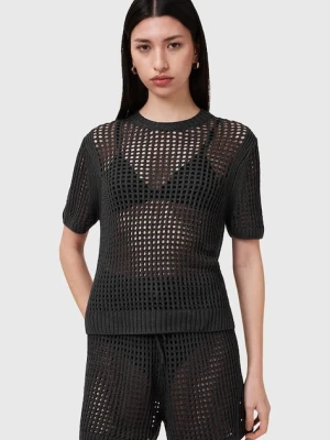 AllSaints bluzka PALOMA damska kolor czarny gładka W045KC