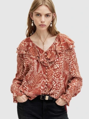 AllSaints bluzka PHOEBE WAIMEA TOP damska wzorzysta WM551Z