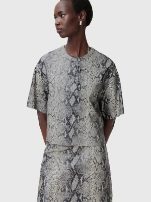AllSaints bluzka skórzana RENAI damska kolor multicolor wzorzysta W009PC