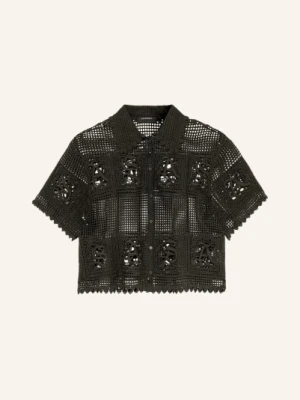 Allsaints Bluzka Szydełkowa Kyra schwarz