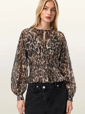 AllSaints bluzka z dodatkiem jedwabiu CERN