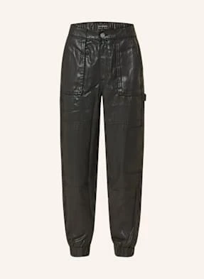 Allsaints Bojówki Mila Z Imitacji Skóry schwarz
