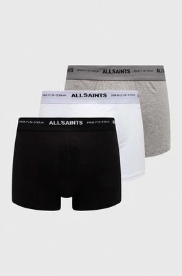 AllSaints bokserki bawełniane UNDERGROUND 3-pack kolor czarny