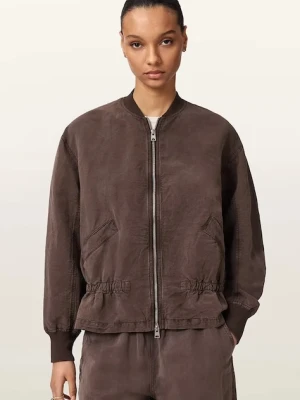 AllSaints bomberka damska z lnem SOFI