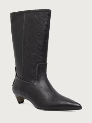 AllSaints botki damskie skórzane Veda Boot czarny