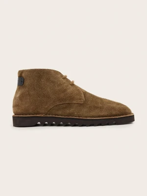 AllSaints botki męskie skórzane Slix Chukka Boot brązowy