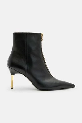 AllSaints botki skórzane Natasha Boot damskie kolor czarny na szpilce W001FB