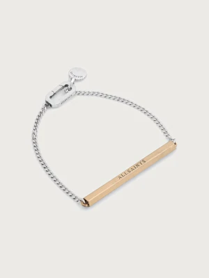 AllSaints bransoletka damska metalowa srebrny