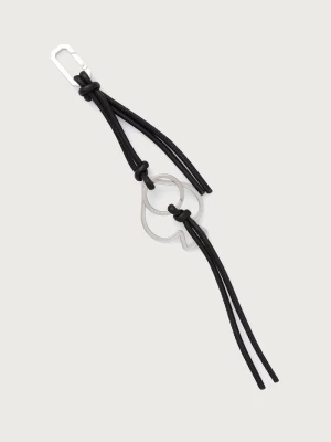 AllSaints brelok skórzany SPADE czarny