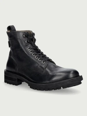 AllSaints buty męskie skórzane Gleeson Lace Boot czarny