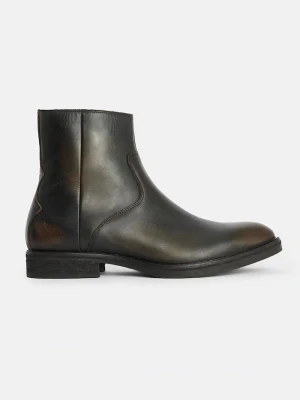 AllSaints buty męskie skórzane Lang Boot brązowy