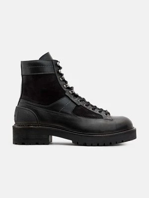 AllSaints buty skórzane Hank męskie kolor czarny M018FB