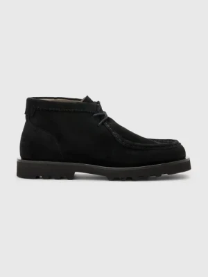 AllSaints buty zamszowe Skiff Suede Boot męskie kolor czarny M015FC