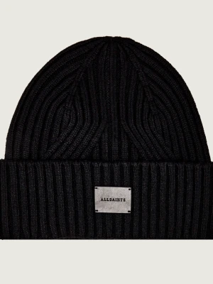 AllSaints Czapka Margo | z dodatkiem wełny czarny