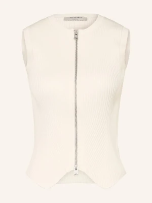 Allsaints Dzianinowa Kamizelka Cruz weiss KREMOWY