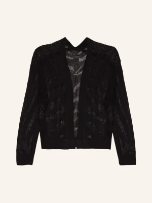 Allsaints Dzianinowa Narzutka Misha schwarz CZARNY