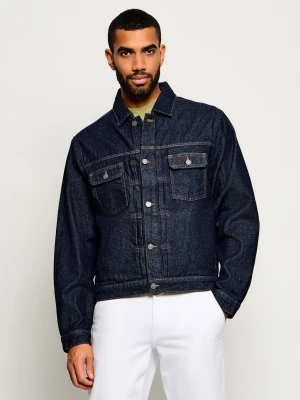 AllSaints Jeansowa kurtka Union Tigers | Regular Fit granatowy