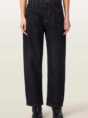 AllSaints jeansy barrel damskie SADIE granatowy