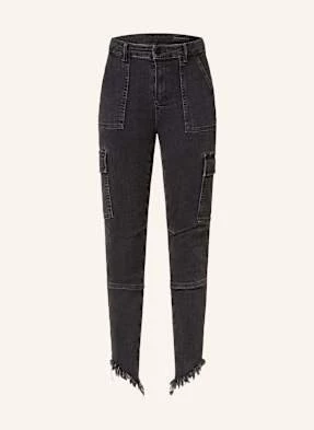 Allsaints Jeansy Bojówki Duran Asym schwarz