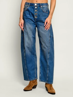AllSaints Jeansy Carter | carrot fit granatowy