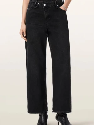 AllSaints jeansy damskie AKI CROSSOVER JEAN czarny