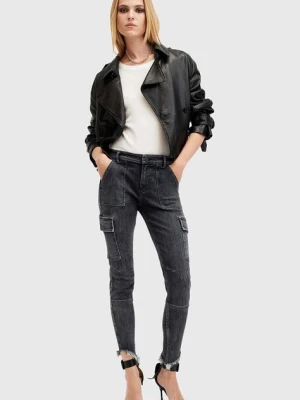 AllSaints jeansy DURAN damskie kolor czarny W014EB