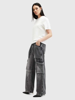 AllSaints jeansy ECHO CARGO damskie kolor szary W004EB