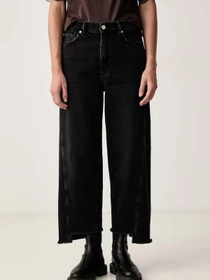 AllSaints jeansy loose damskie FOX czarny