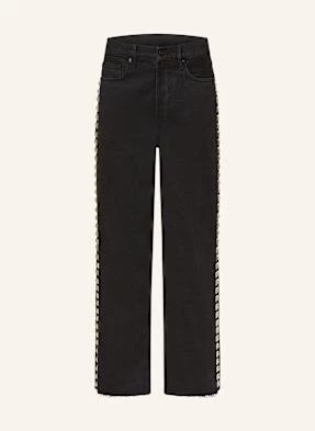 Allsaints Jeansy Straight Blake Z Ćwiekami schwarz