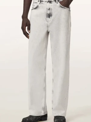 AllSaints jeansy wide leg męskie LENNY szary