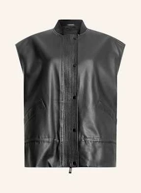 Allsaints Kamizelka Skórzana Sofi Lea schwarz