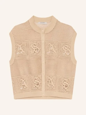 Allsaints Kamizelka Z Dzianiny Kyra beige