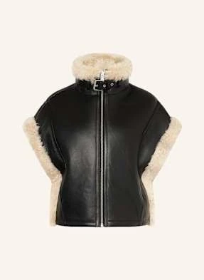 Allsaints Kamizelka Ze Sztucznego Futra Marlin schwarz