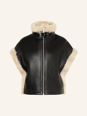 Allsaints Kamizelka Ze Sztucznego Futra Marlin schwarz