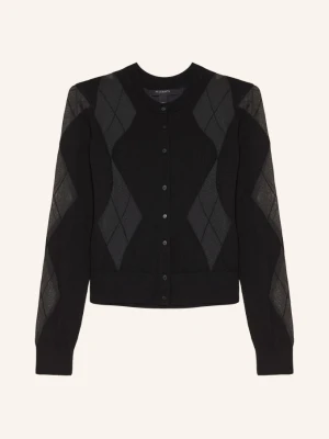 Allsaints Kardigan Bern Z Mieszanki Materiałów schwarz