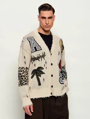 AllSaints Kardigan FOXX | Oversize fit | z dodatkiem wełny