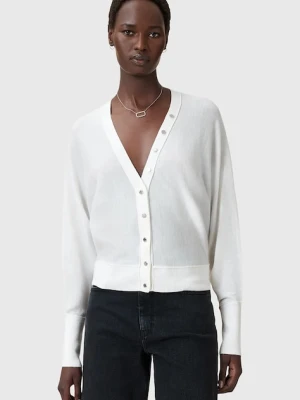AllSaints kardigan wełniany HONOR damski kolor biały lekki W002KD