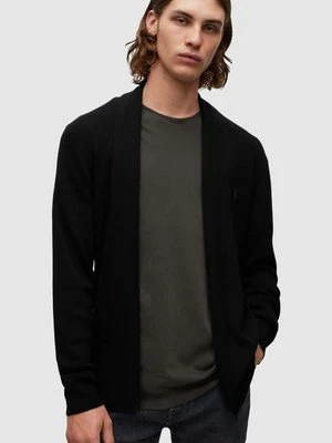 AllSaints kardigan wełniany MODE MERINO OPEN CAR kolor czarny MK002D