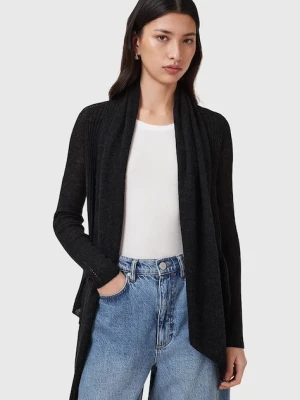 AllSaints kardigan z domieszką wełny HARPER damski kolor czarny lekki W052KC