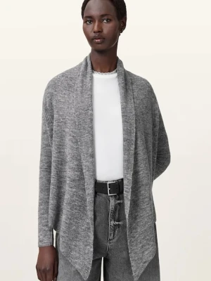 AllSaints kardigan z domieszką wełny HARPER damski kolor szary lekki W052KC