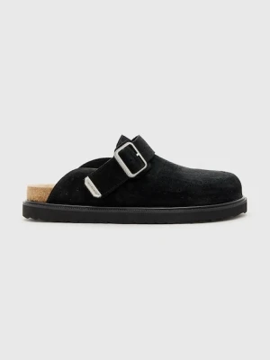 AllSaints klapki zamszowe Randal Mule męskie kolor czarny M003FC