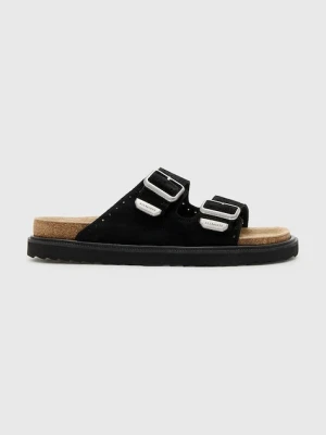 AllSaints klapki zamszowe Randal Sandal męskie kolor czarny M002FC