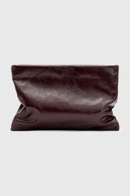 AllSaints kopertówka skórzana BETTINA CLUTCH kolor bordowy W393XB