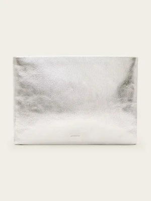 AllSaints kopertówka skórzana BETTINA kolor srebrny W341XC