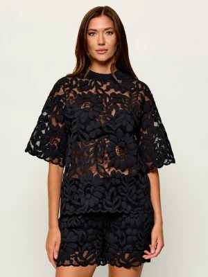 AllSaints Koronkowy t-shirt Amelie | Oversize fit
